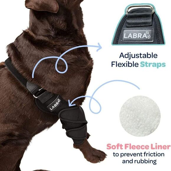 Labra Dog Canine K9 Shoulder Elbow Callus Pain Relief Brace Wrap Sz M Right Leg - Picture 7 of 8